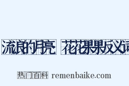 流浪的月亮·花花果果反义词是什么意思的图片